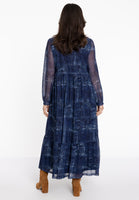 Dress ruffled DENIM MOUSSE - blue - #3