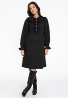 Dress ruffles PINSTRIPE - black  - #2