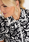 Blouse lace tape FOGUA - black