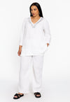 Tuniek met strass linen - Wit