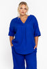 Tunic pleat LINEN MIX - indigo