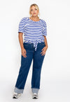 T-shirt met knoop riviera - Indigo