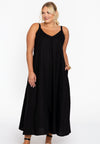 Dress straps LINEN - black