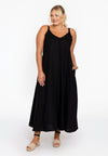 Dress straps LINEN - black