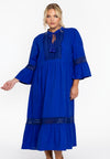 Dress lace LINEN MIX - indigo