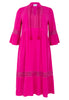 Dress lace LINEN MIX - pink - #4