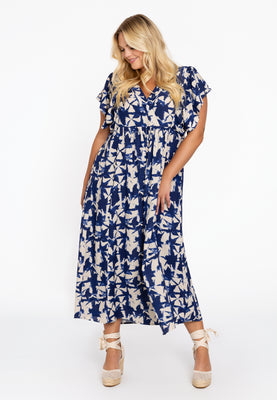 Dress long frill TESSA - blue - #2