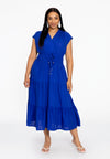 Dress long LINEN MIX - indigo