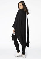 Poncho knitted - black  - #3