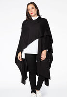 Poncho knitted - black  - #1