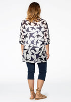 Tunic buttoned BIRDS - white  - #3