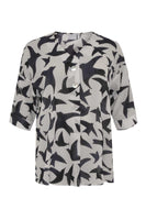 Tunic buttoned BIRDS - white  - #4