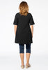 Tunic wide bottom ORGANIC COTTON - black  - #3