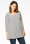 Tunic flare v-neck BRETON - ecru