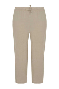 Trousers drawstring LINEN - green - #3