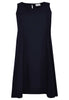 Dress A-line COTTON STRETCH - blue - #4