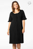 Dress ruffled ORGANIC COTTON - black 