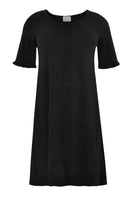 Dress ruffled ORGANIC COTTON - black  - #4