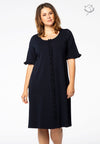 Dress ruffled ORGANIC COTTON - blue