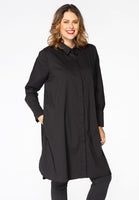 Blouse long COTTON STRETCH - black  - #1