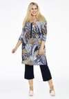 Tunic beaded placket BATIK - blue - #2