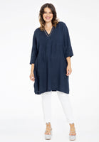 Tunic pintucks LINEN - blue - #2