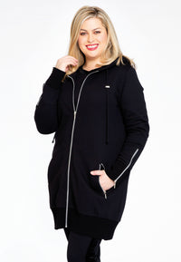 Hooded cardigan Laissez Faire - black - #1