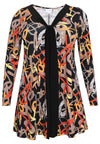 Tunic pleated GRAPHIC - black - #4
