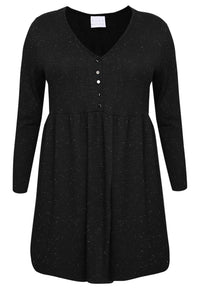 Tunic with buttons SILVER CRUSH - black - #4