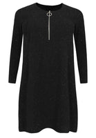 Dress lurex with zipper RIB - black - #4