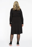 Dress with turtle neck COTTON - black  - #3