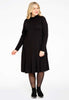 Dress with turtle neck COTTON - black  - #2