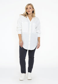 Blouse oversized LINEN - white - #5