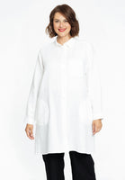 Blouse pockets LINEN - white - #1