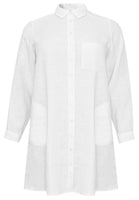 Blouse pockets LINEN - white - #4