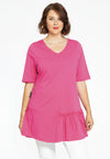 Tuniek wide bottom frill cotton - roze