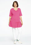Tuniek wide bottom frill cotton - roze