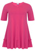 Tunic wide bottom frill COTTON - pink - #4