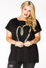 Shirt snake heart - black 