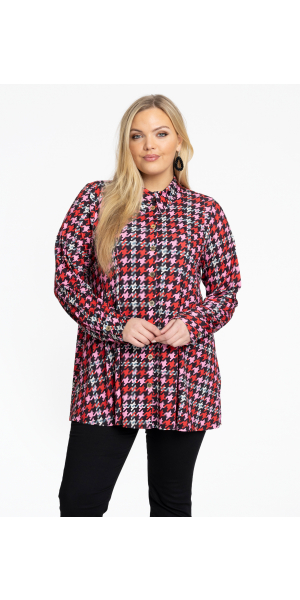 Yoek | Blouse flare PIED DE POULE