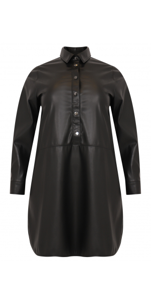 Yoek | Blouse-jurk FAUX LEATHER