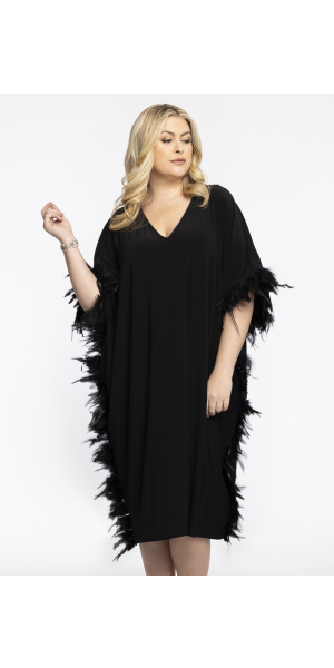 Yoek | Kaftan met veren DOLCE