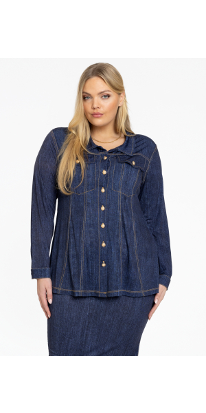 Yoek | Blouse flare DENIM DOLCE