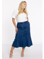 Skirt slim flared Denim - indigo