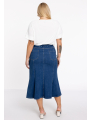 Skirt slim flared Denim - indigo