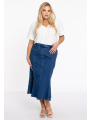 Skirt slim flared Denim - indigo