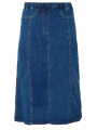 Skirt slim flared Denim - indigo